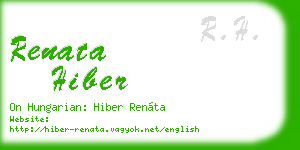 renata hiber business card